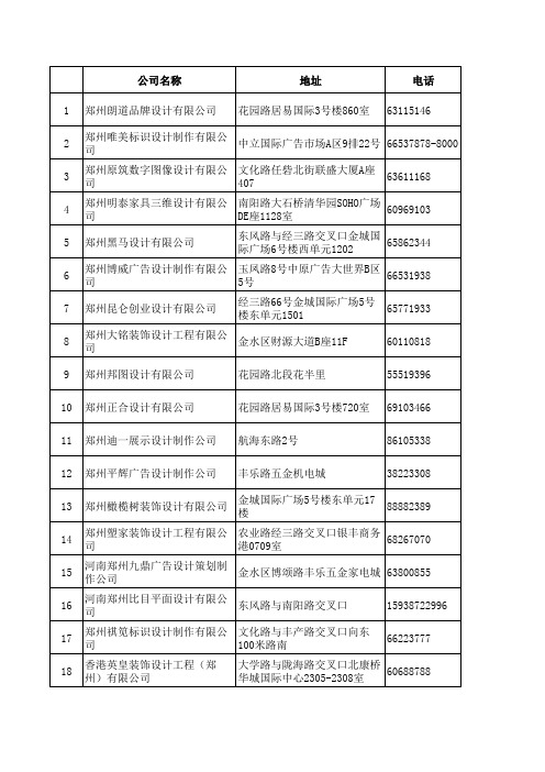 郑州设计公司大全