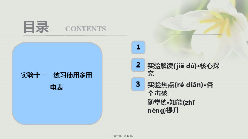 高考物理一轮复习第八章恒定电流实验十一练习使用多用电表课件