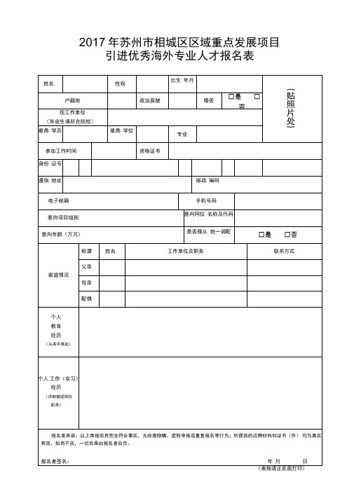 2017年苏州相城区区域重点发展项目