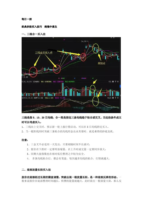 经典炒股买入技巧+绝境中重生