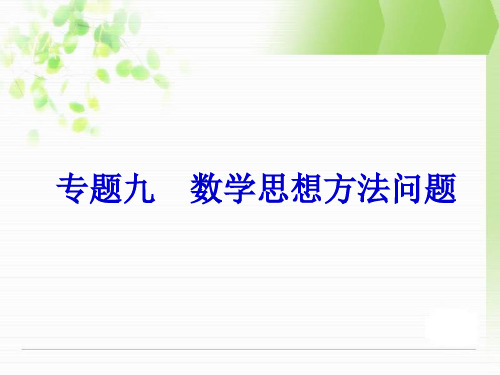 浙江新中考总复习第二篇(专题9数学思想方法问题)