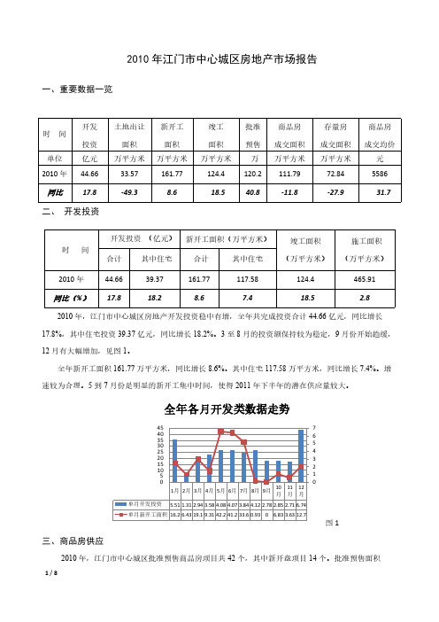 【VIP专享】2010年江门房地产市场分析报告(8P)