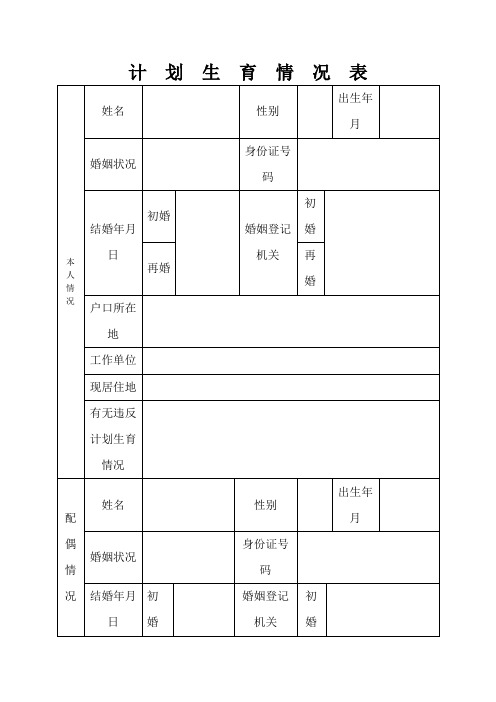 计划生育情况表[001]