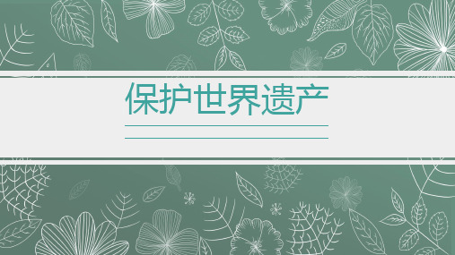 第二单元保护世界遗产课件人教版初中美术九年级下册