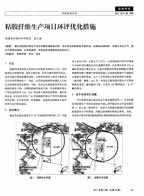 粘胶纤维生产项目环评优化措施