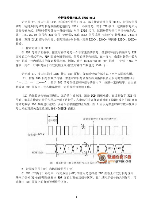 分析及检修TTL和LVDS 接口