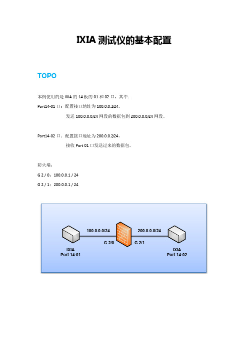 IXIA IxExplorer 流量和动态路由配置