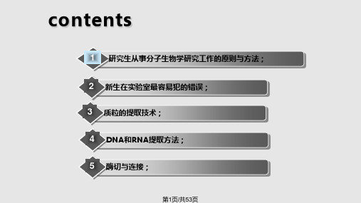 分子生物学实验操作方法与技巧