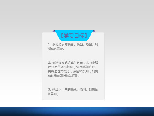 病理学课件：第六章水、电解质代谢紊乱