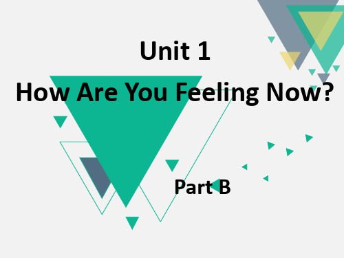 五年级下册英语课件-Unit 1 How Are You Feeling Now Part B1_陕