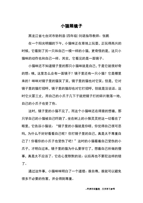 小猫照镜子_优秀作文_1