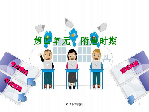 2018年中考历史复习 第一部分 中国古代史 第四单元 隋唐时期