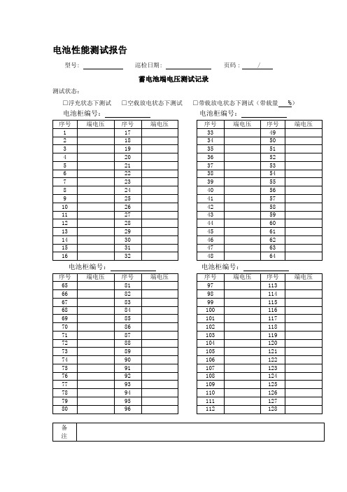 电池性能测试报告(1)