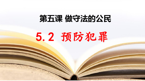 新人教版道德与法治八年级上册《预防犯罪 》PPT教学课件