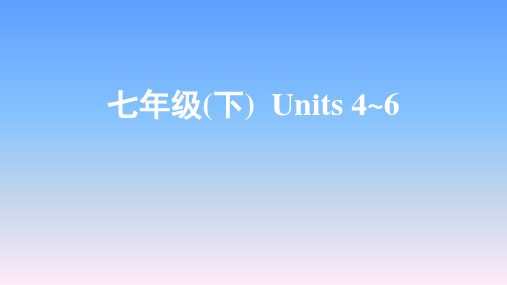 2019年江西中考英语复习-七年级(下)Units 4-6课件