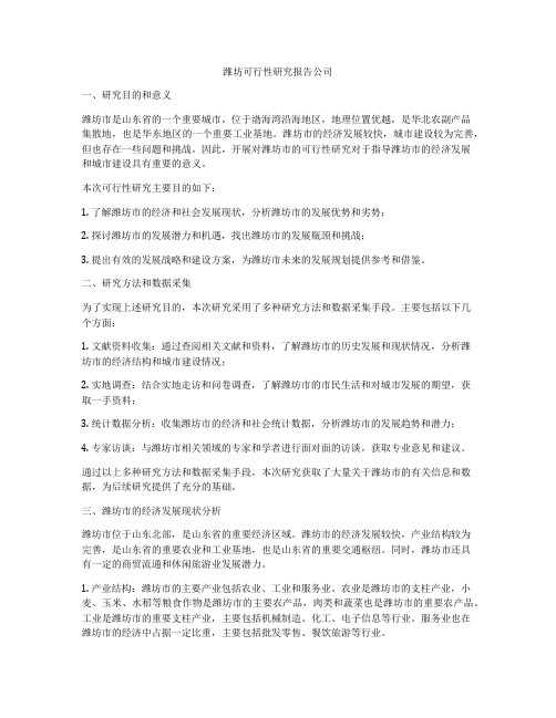 潍坊可行性研究报告公司