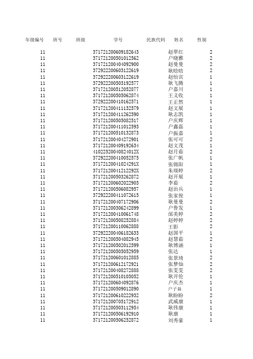 学生体质健康电子表格数据录入