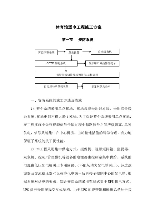 体育馆弱电工程施工方案