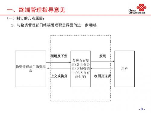 终端管理指导意见及流程调整说明