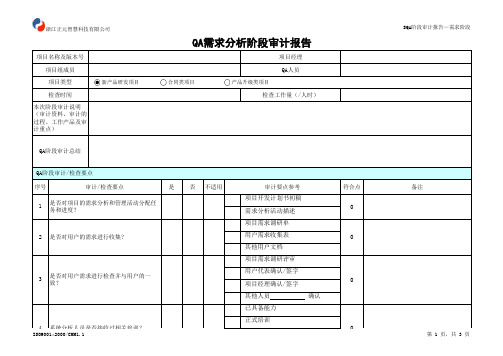 QA阶段审计报告