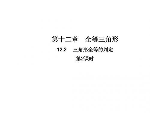 12.2 三角形全等的判定第2课时精品教学课件