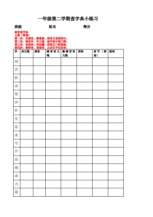 部首和音序查字法小练习 (2)