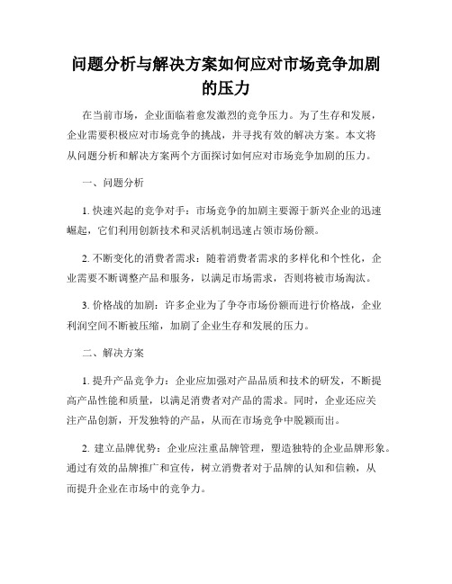 问题分析与解决方案如何应对市场竞争加剧的压力