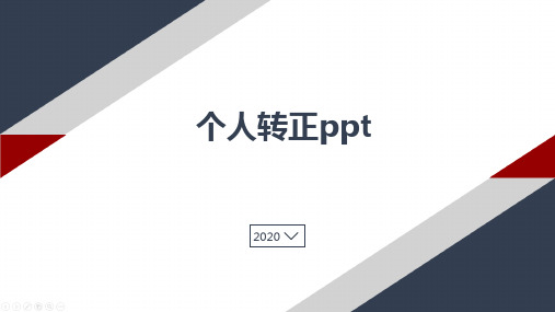 个人转正ppt