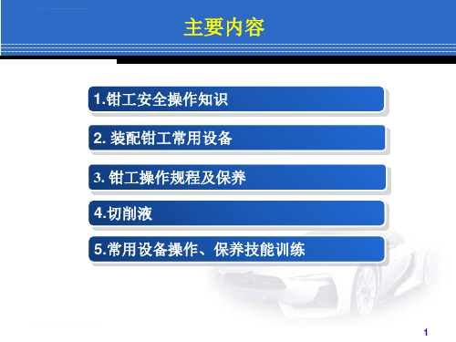 第一讲装配钳工入门知识ppt课件