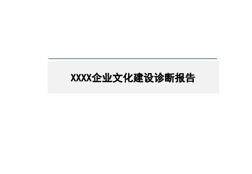 企业文化建设诊断报告