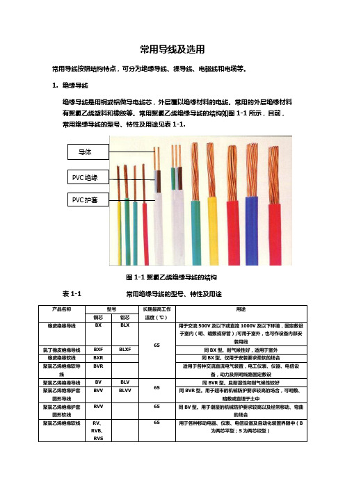 常见导线及选用