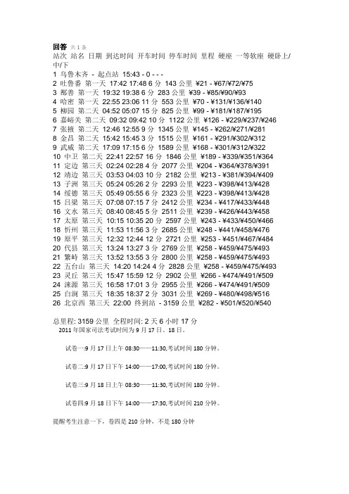 司法考试时间分配表