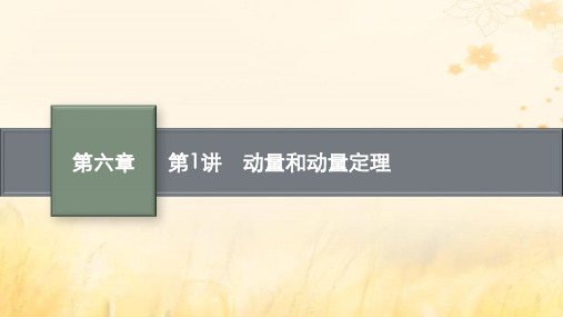 适用于新教材2024版高考物理一轮总复习第6章动量守恒定律第1讲动量和动量定理课件