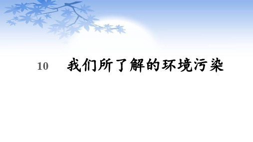 人教版道德与法治四年级上册10《我们所了解的环境污染》课件