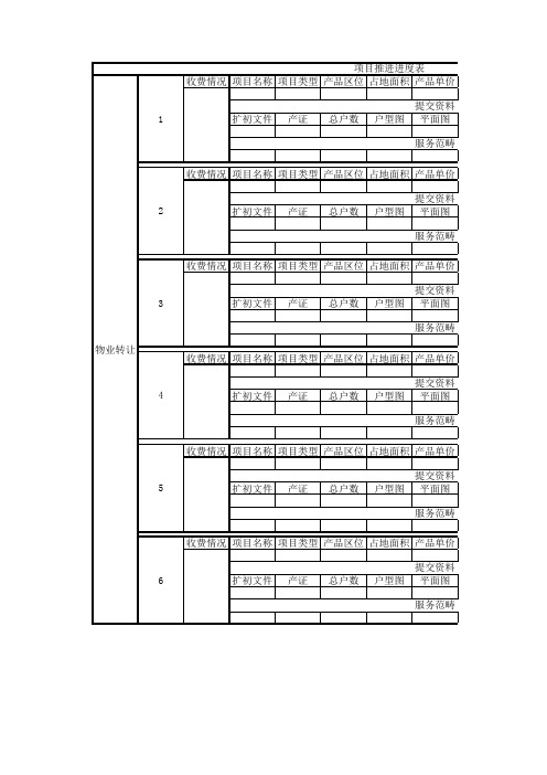 项目推进进度表(模板)