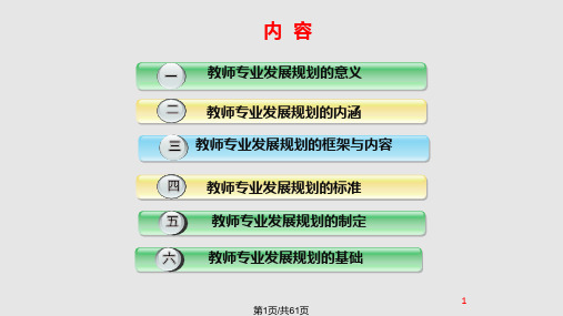 教师专业发展规划PPT课件