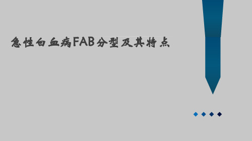 【精品PPT】急性白血病分型及其特点(源文档可编辑)