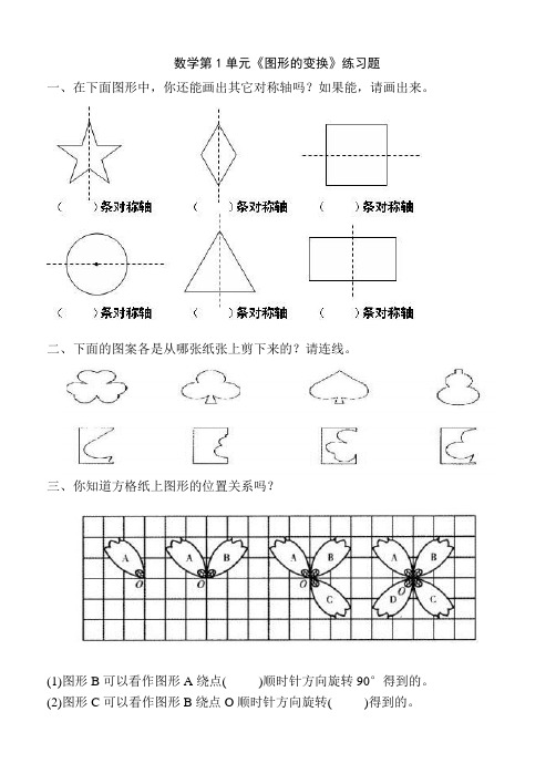 五年级下图形变换综合练习题[1]