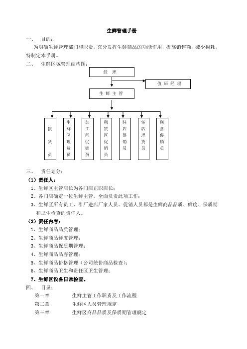 生鲜管理手册