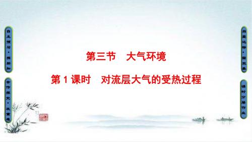 2018-2019高一地理湘教版必修1:第2章 第3节 第1课时 对流层大气的受热过程