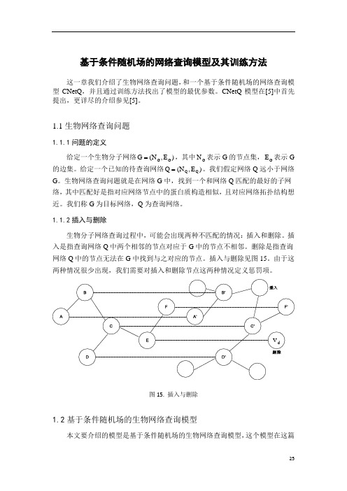 基于条件随机场的网络查询模型及其训练方法