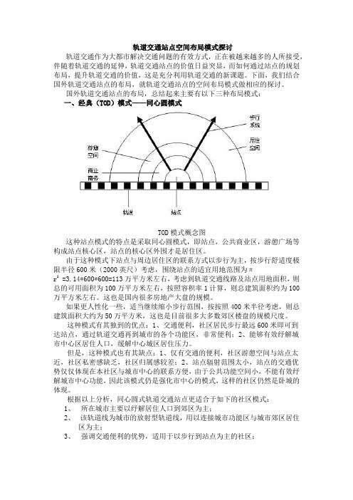 轨道交通站点周围布局