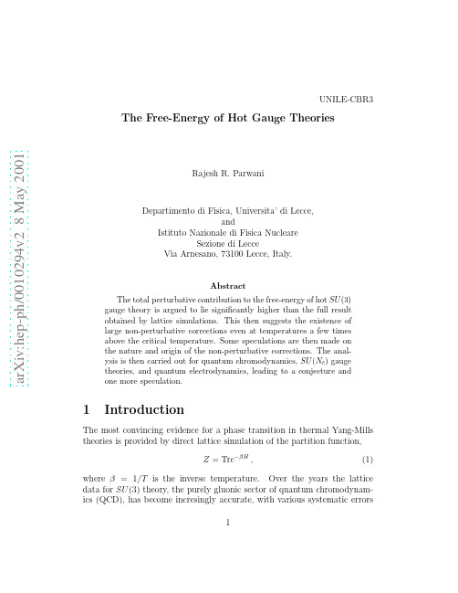 The Free Energy Of Hot Gauge Theories