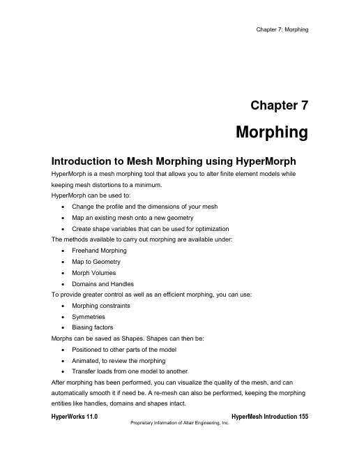 Hyperworks 11.0培训word版本2 Morphing