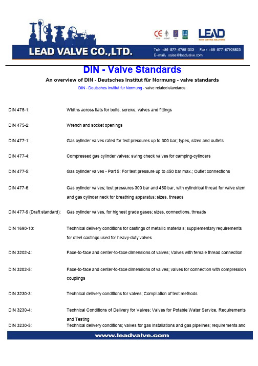 DINValveStandards