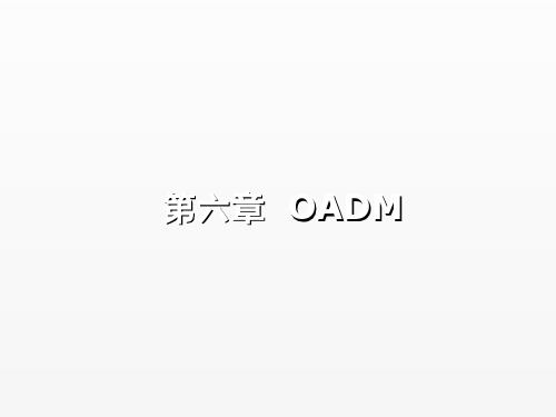 全光通信网课件第6章OADM