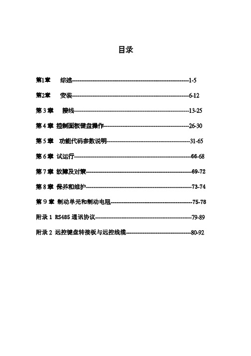 SY5000 系列变频器用户手册