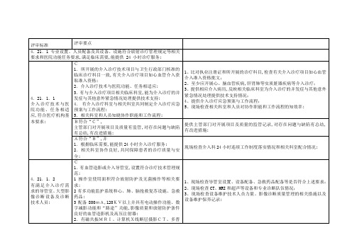 《三级医院评审》介入评审标准