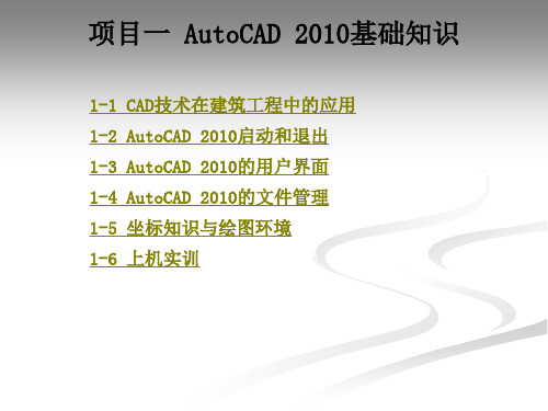 AutoCAD 2010基础知识