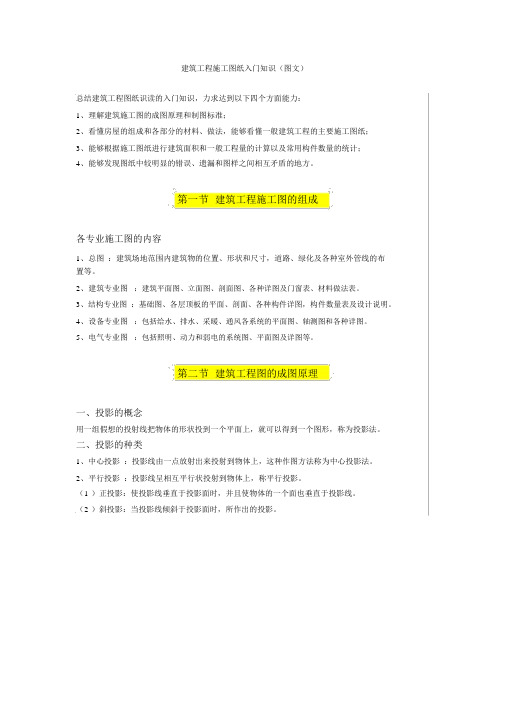 建筑工程施工图纸入门知识